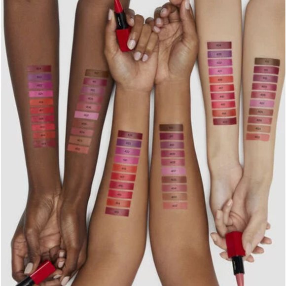 Shiseido TechnoSatin Gel Lipstick | Scarlet Cluster 411 | NEW MAKEUP - Picture 4 of 4